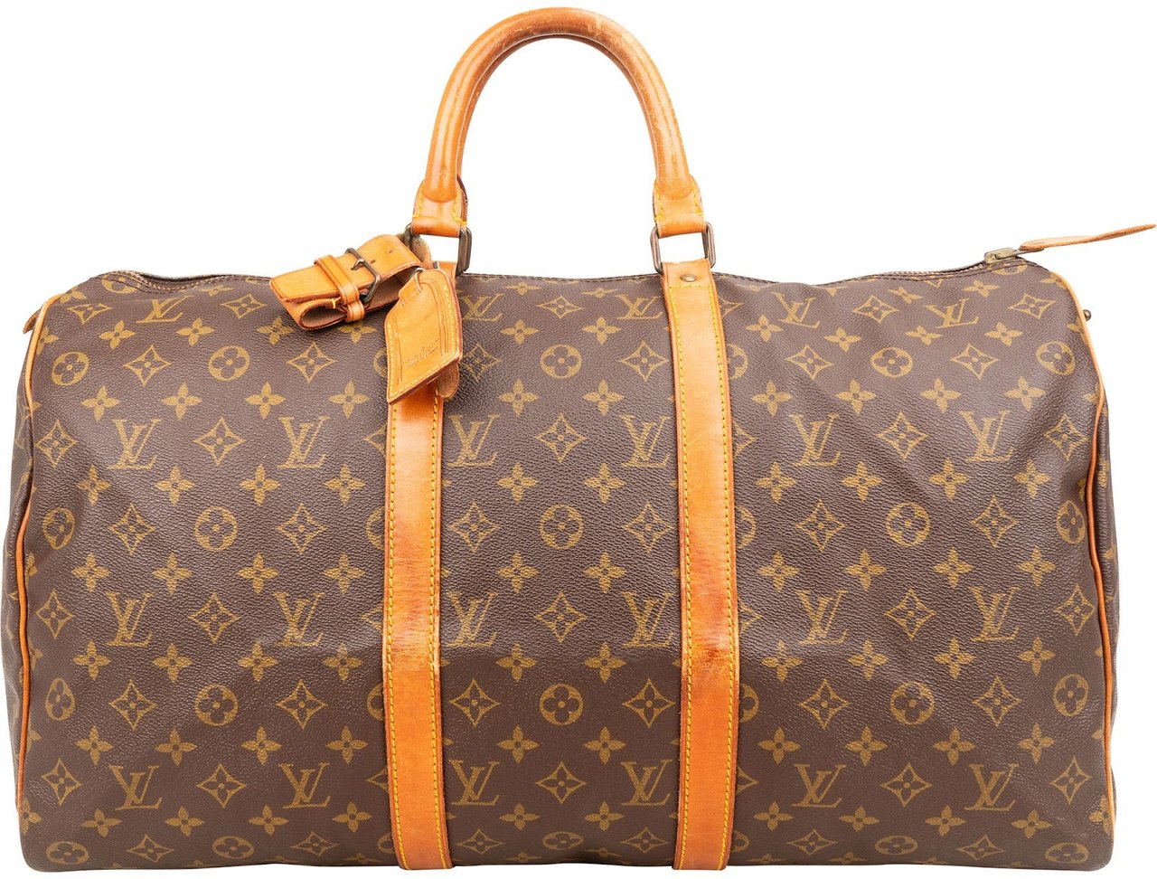 Louis Vuitton Monogram Canvas Keepall 50 Travel Bag Bruin