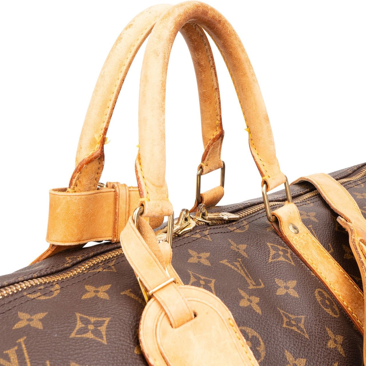 Louis Vuitton Monogram Canvas Keepall 55 Bandoulière Travel Bag Bruin