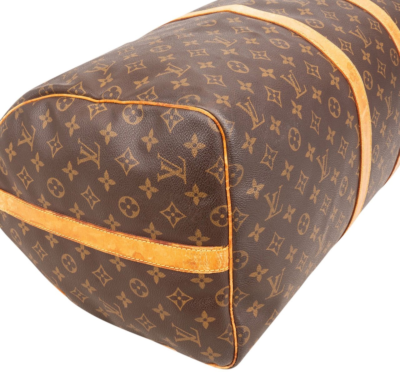 Louis Vuitton Monogram Canvas Keepall 55 Bandoulière Travel Bag Bruin