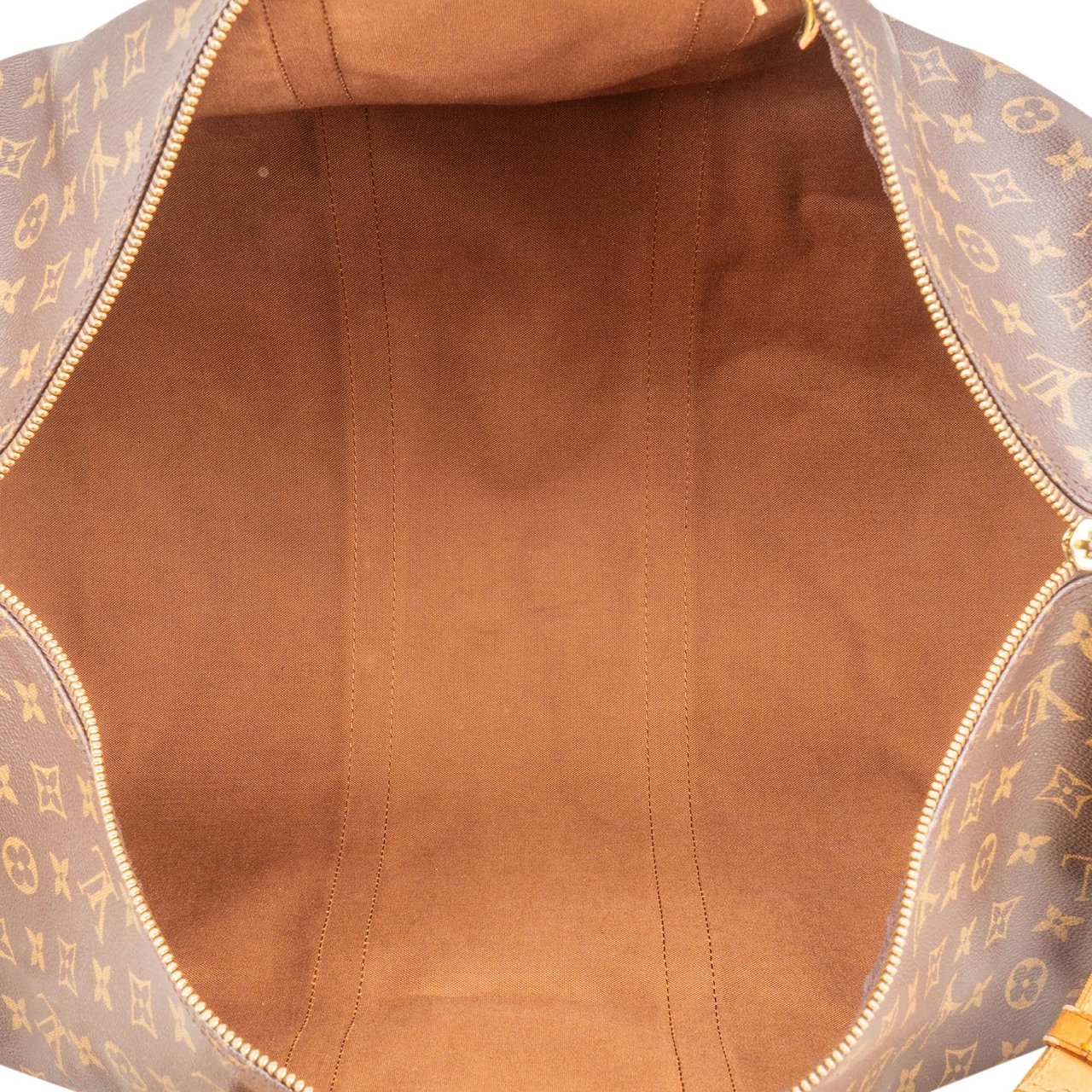 Louis Vuitton Monogram Canvas Keepall 55 Bandoulière Travel Bag Bruin