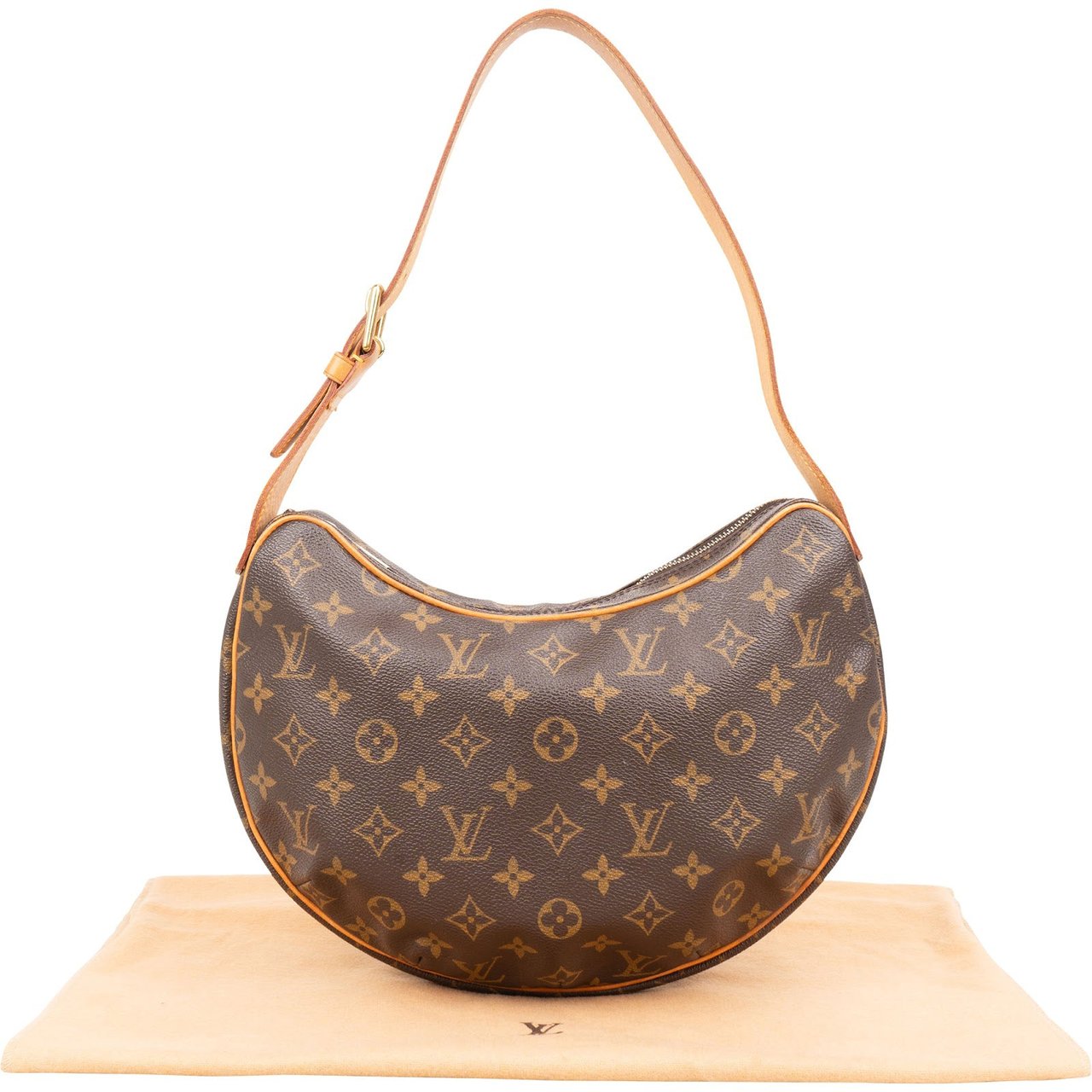 Louis Vuitton Monogram Canvas Croissant MM Shoulder Bag Bruin