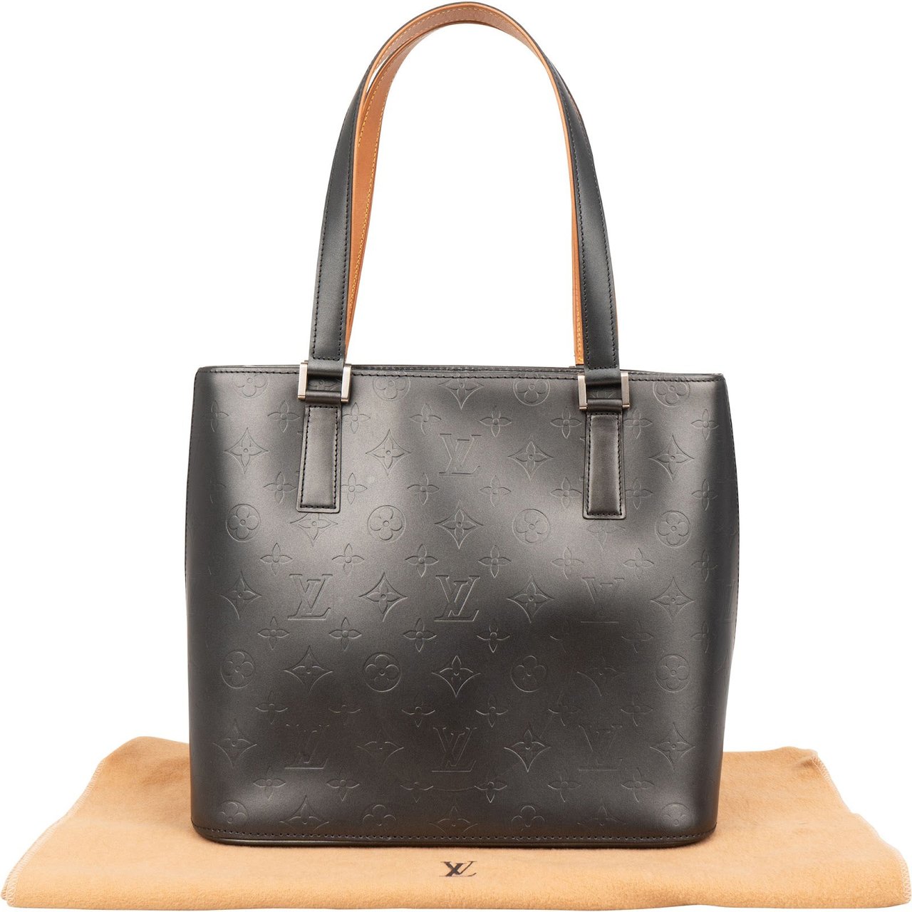 Louis Vuitton Monogram Mat Stockton Shoulder Bag Zwart