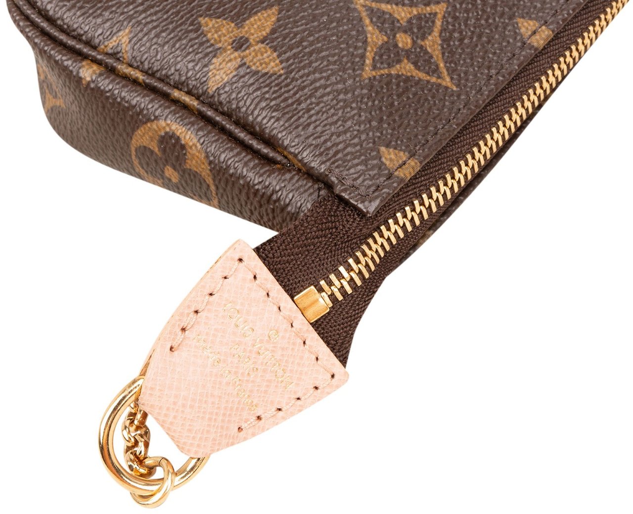 Louis Vuitton Monogram Canvas Ilustre 1 Rue Scribe Paris Mini Pochette Accessoires Handbag Bruin