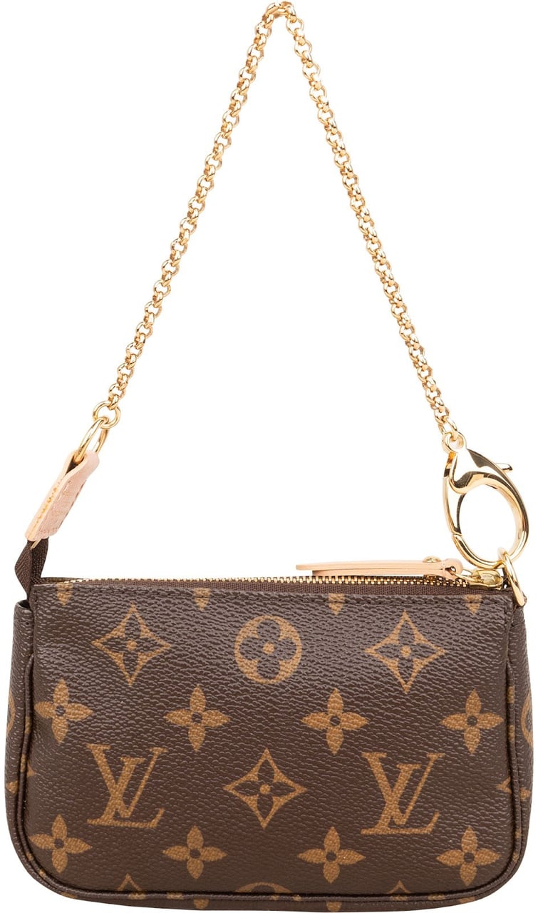 Louis Vuitton Monogram Canvas Ilustre 1 Rue Scribe Paris Mini Pochette Accessoires Handbag Bruin