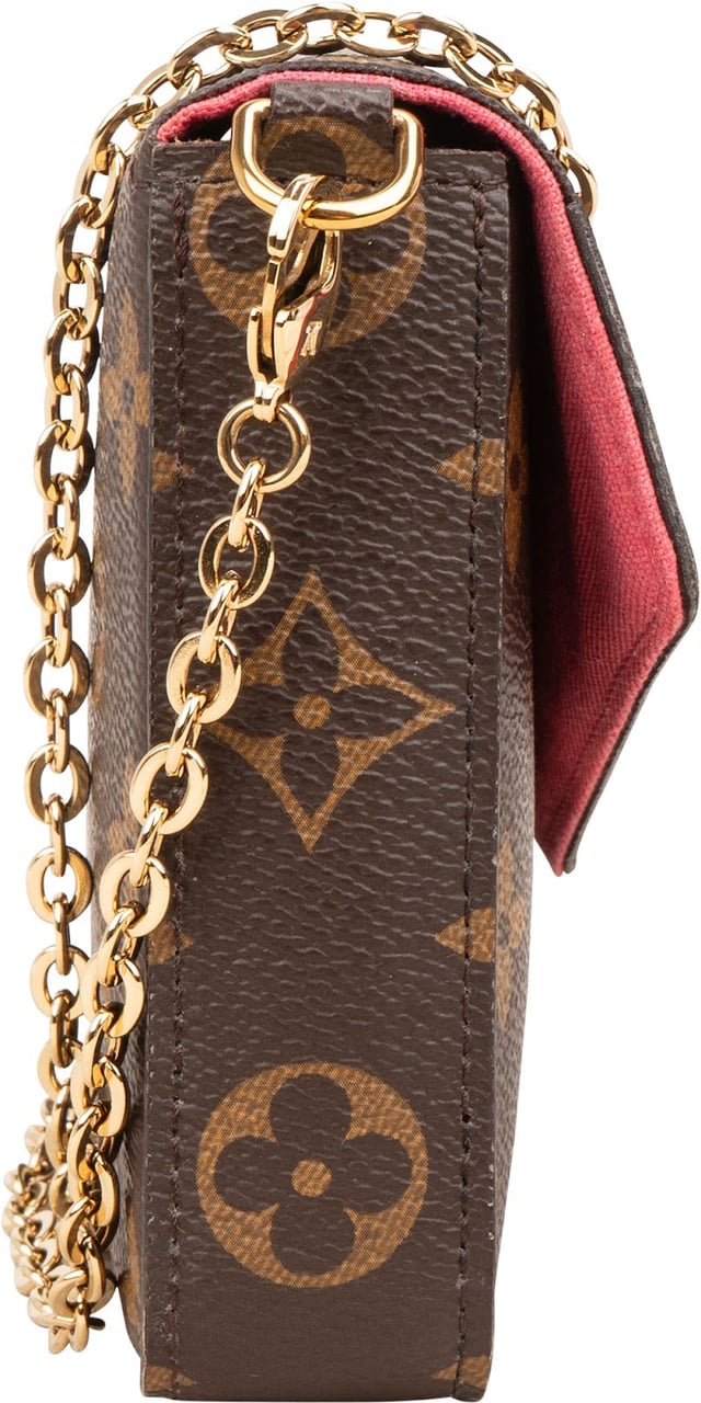 Louis Vuitton Monogram Canvas Limited Illustre World Tour Pochette Felicie Crossbody Bag Bruin