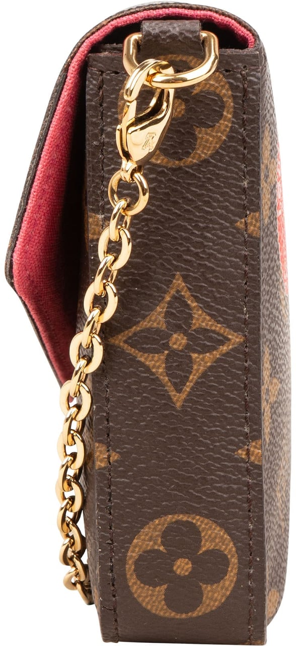 Louis Vuitton Monogram Canvas Limited Illustre World Tour Pochette Felicie Crossbody Bag Bruin