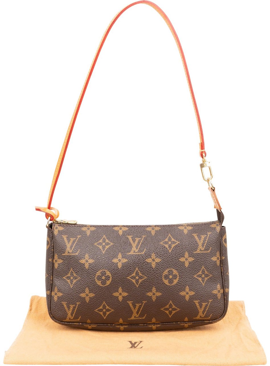 Louis Vuitton Monogram Canvas Pochette Accessoires Shoulder Bag Bruin
