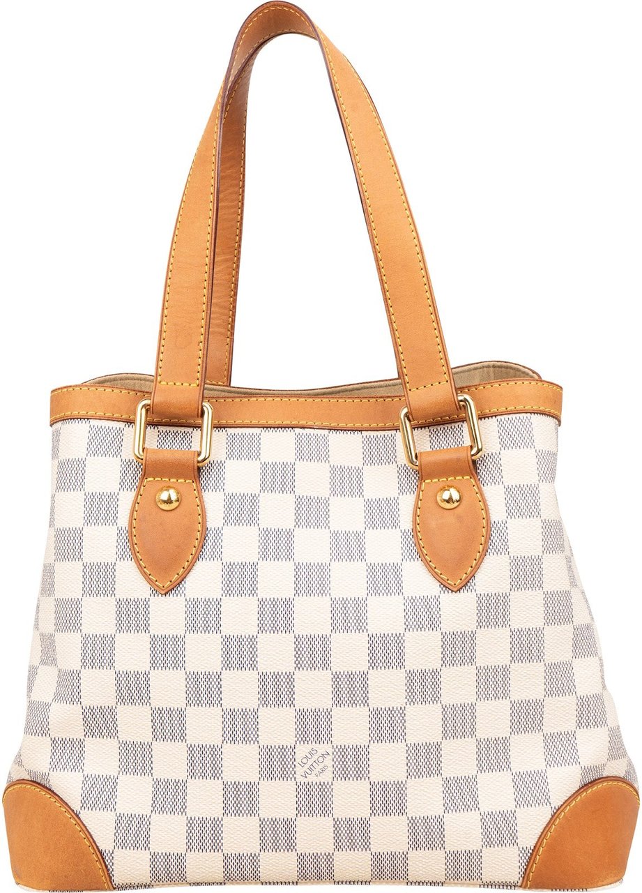 Louis Vuitton Monogram Damier Azur Canvas Hamstead MM Shoulder Bag Wit