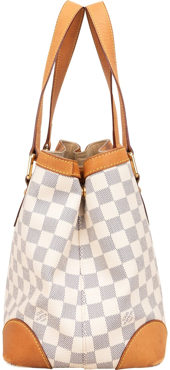 Louis Vuitton Monogram Damier Azur Canvas Hamstead MM Shoulder Bag Wit