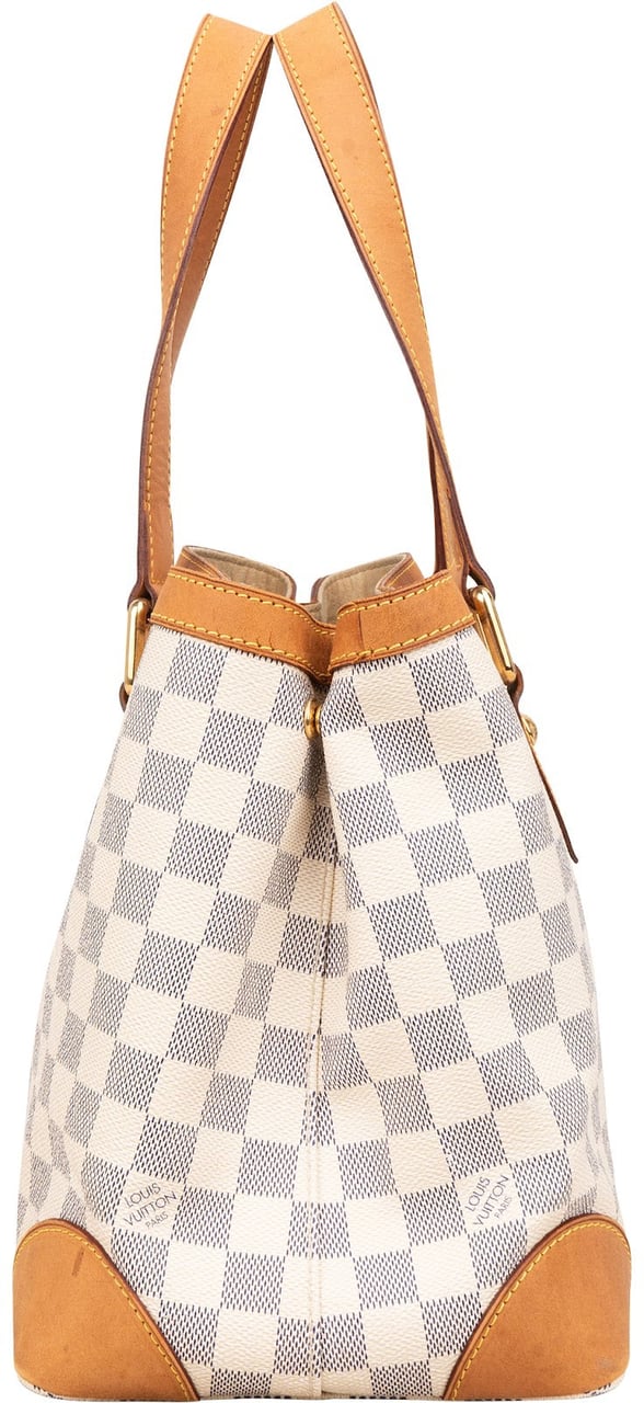 Louis Vuitton Monogram Damier Azur Canvas Hamstead MM Shoulder Bag Wit