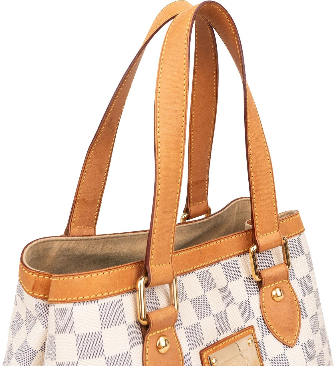 Louis Vuitton Monogram Damier Azur Canvas Hamstead MM Shoulder Bag Wit