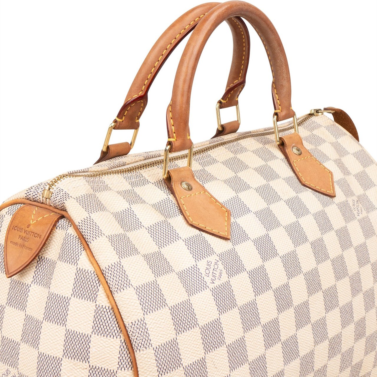 Louis Vuitton Monogram Damier Azur Canvas Speedy 30 Handbag Divers
