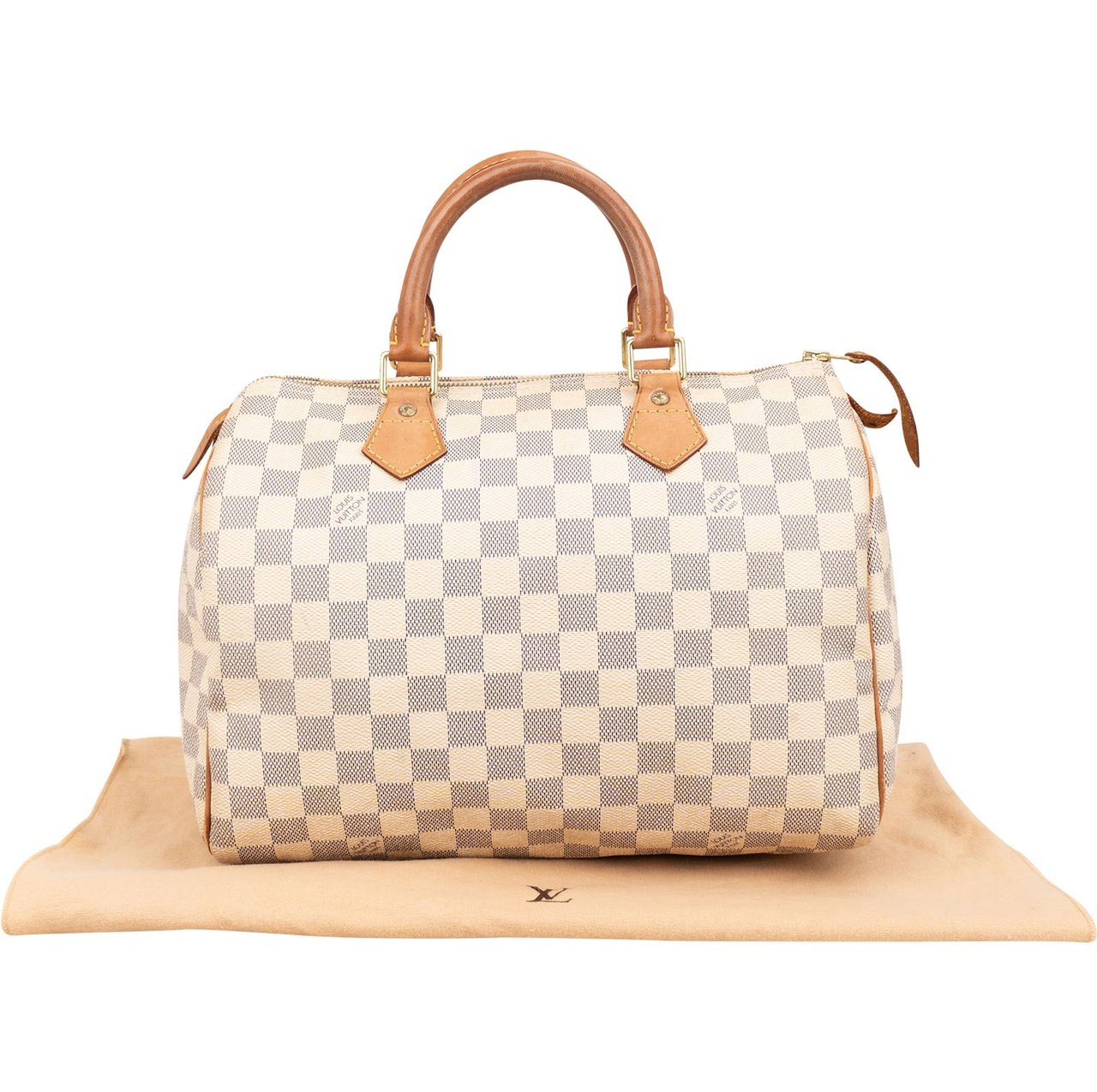 Louis Vuitton Monogram Damier Azur Canvas Speedy 30 Handbag Divers