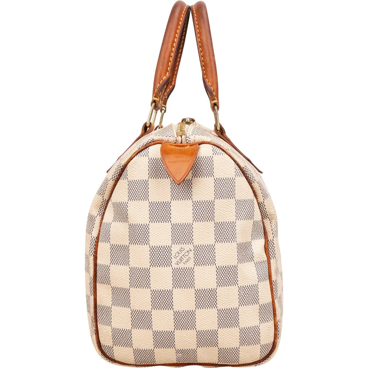 Louis Vuitton Monogram Damier Azur Canvas Speedy 25 Handbag Beige