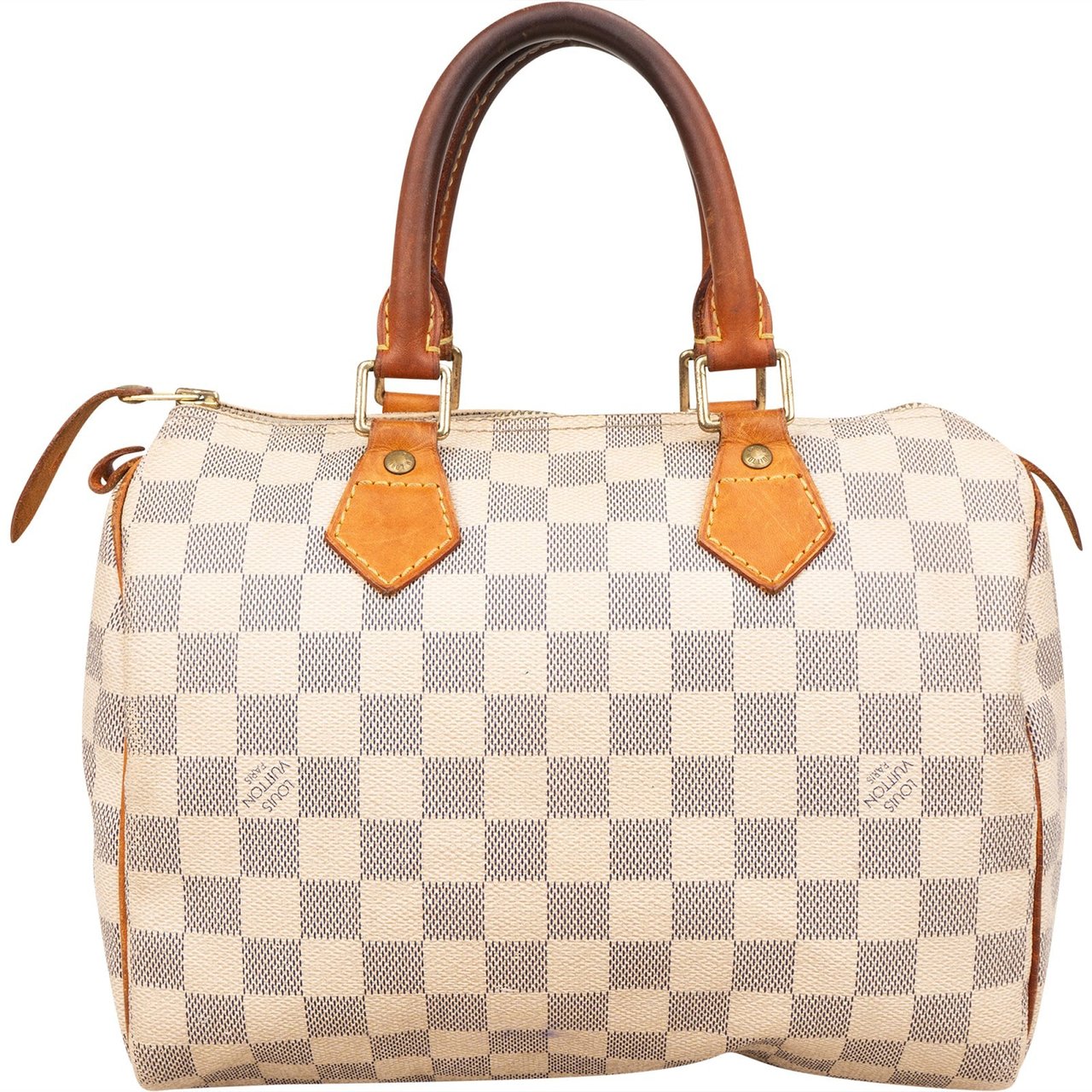 Louis Vuitton Monogram Damier Azur Canvas Speedy 25 Handbag Beige