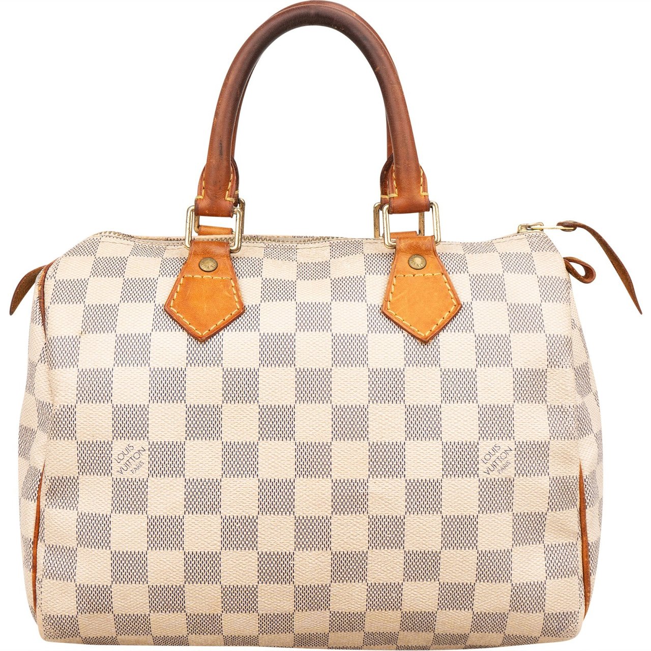 Louis Vuitton Monogram Damier Azur Canvas Speedy 25 Handbag Beige
