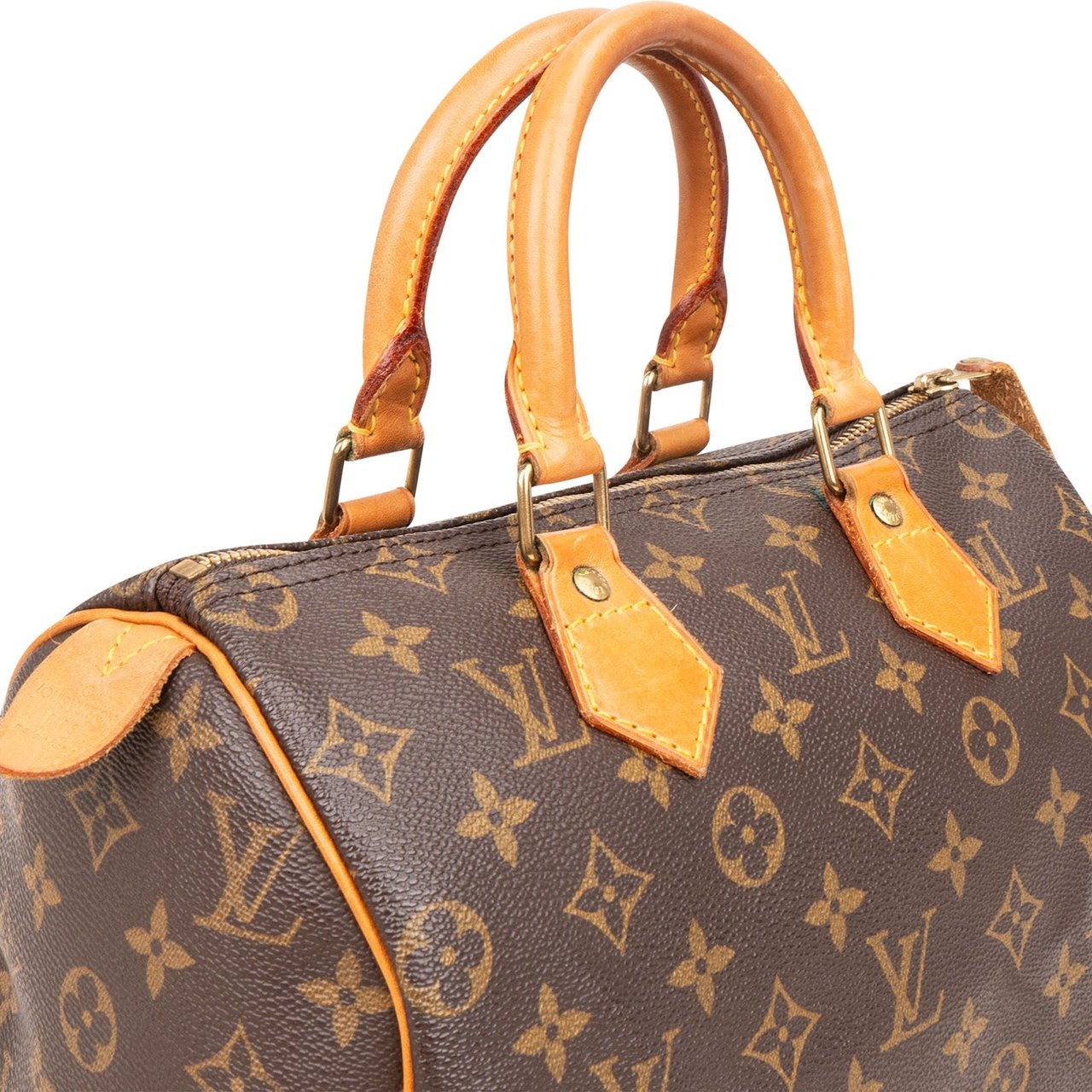 Louis Vuitton Monogram Canvas Speedy 25 Handbag Bruin