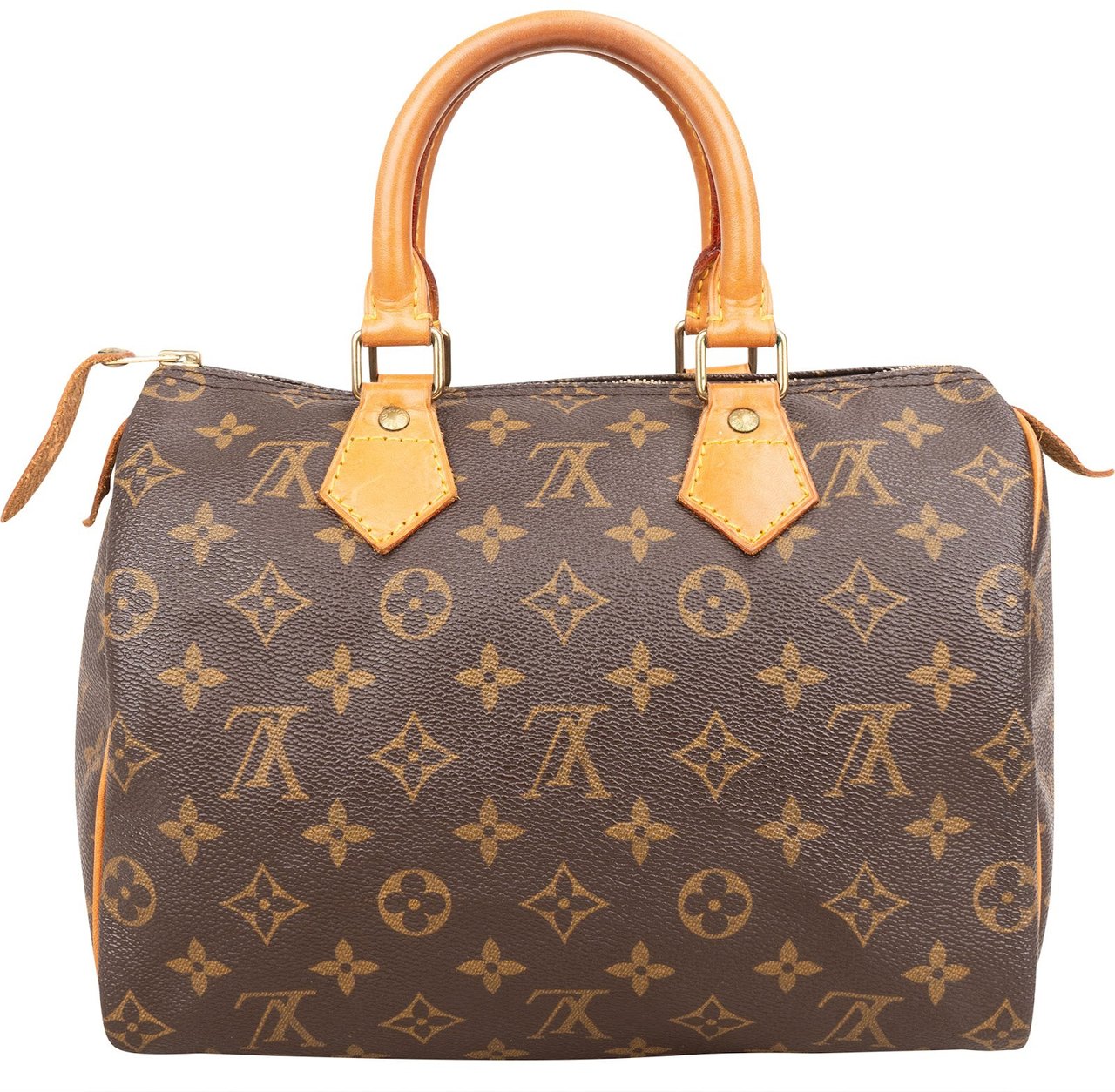 Louis Vuitton Monogram Canvas Speedy 25 Handbag Bruin