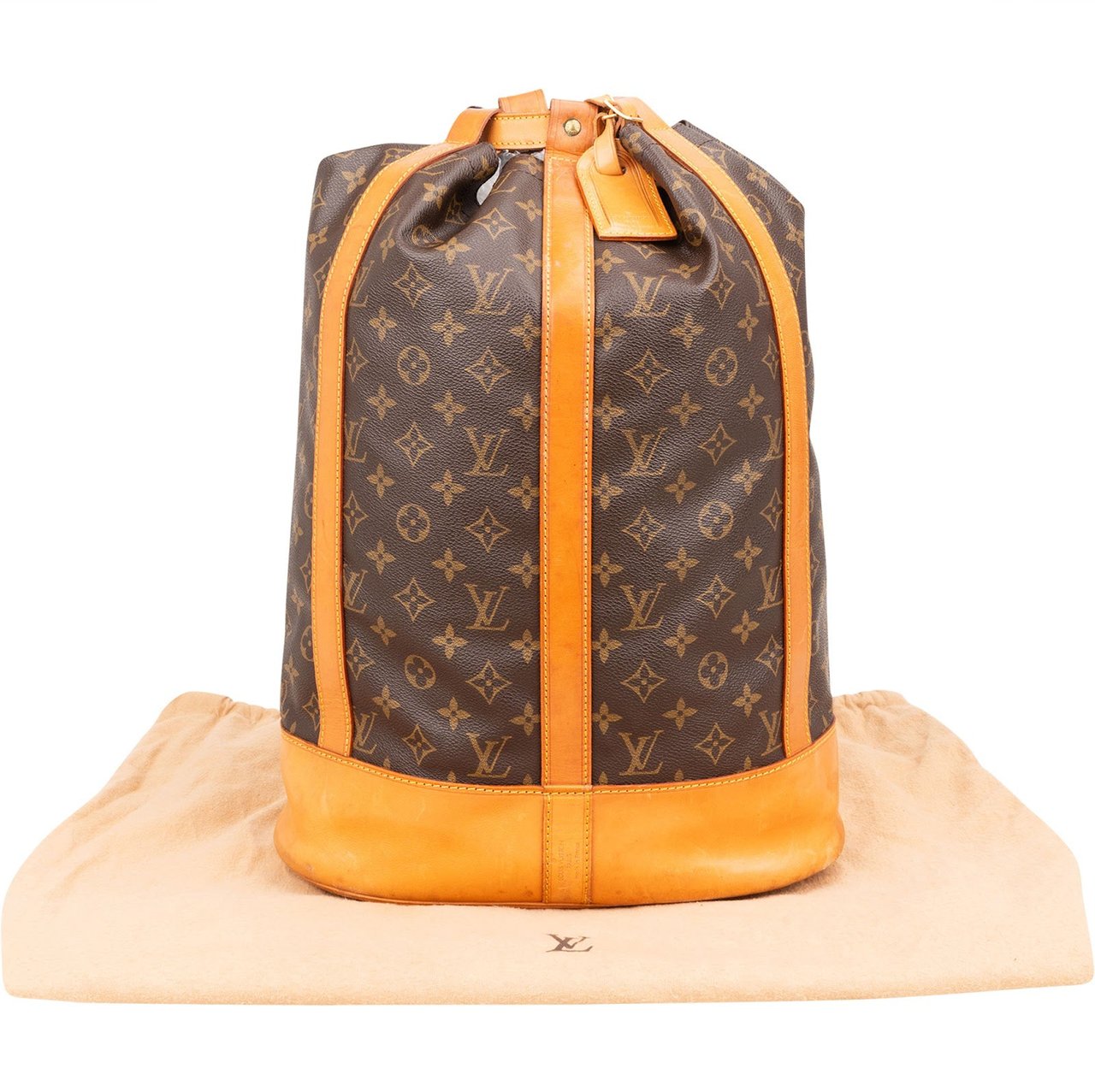Louis Vuitton Monogram Canvas Randonnee GM Backpack Shoulder Bag Bruin