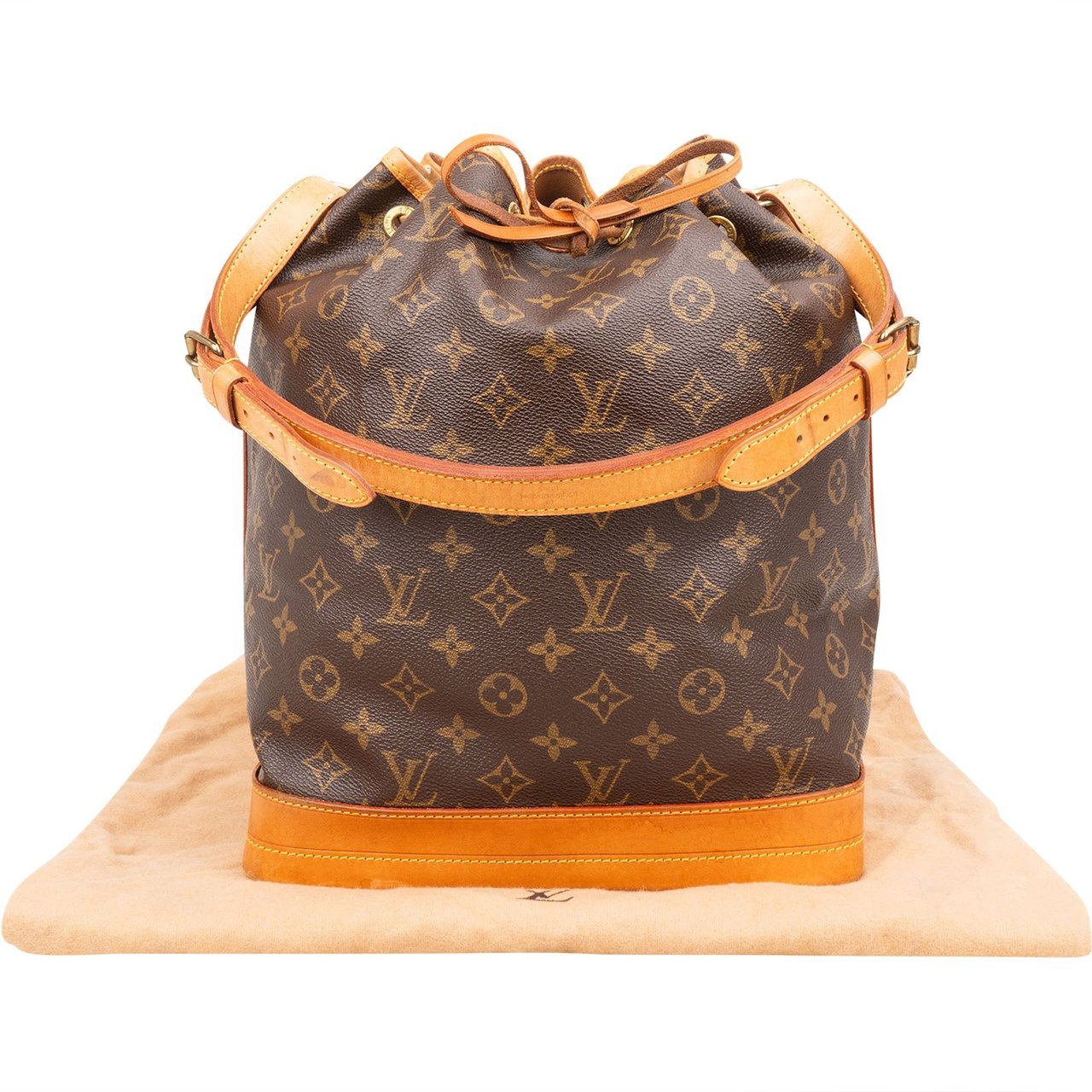 Louis Vuitton Monogram Canvas Sac Noé Grande Shoulder Bag Bruin