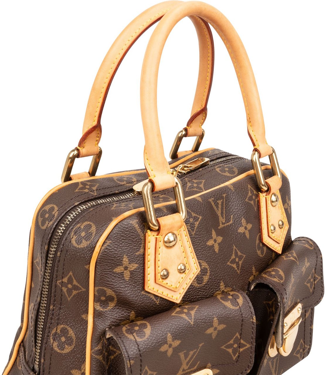 Louis Vuitton Monogram Canvas Manhattan PM Handbag Bruin