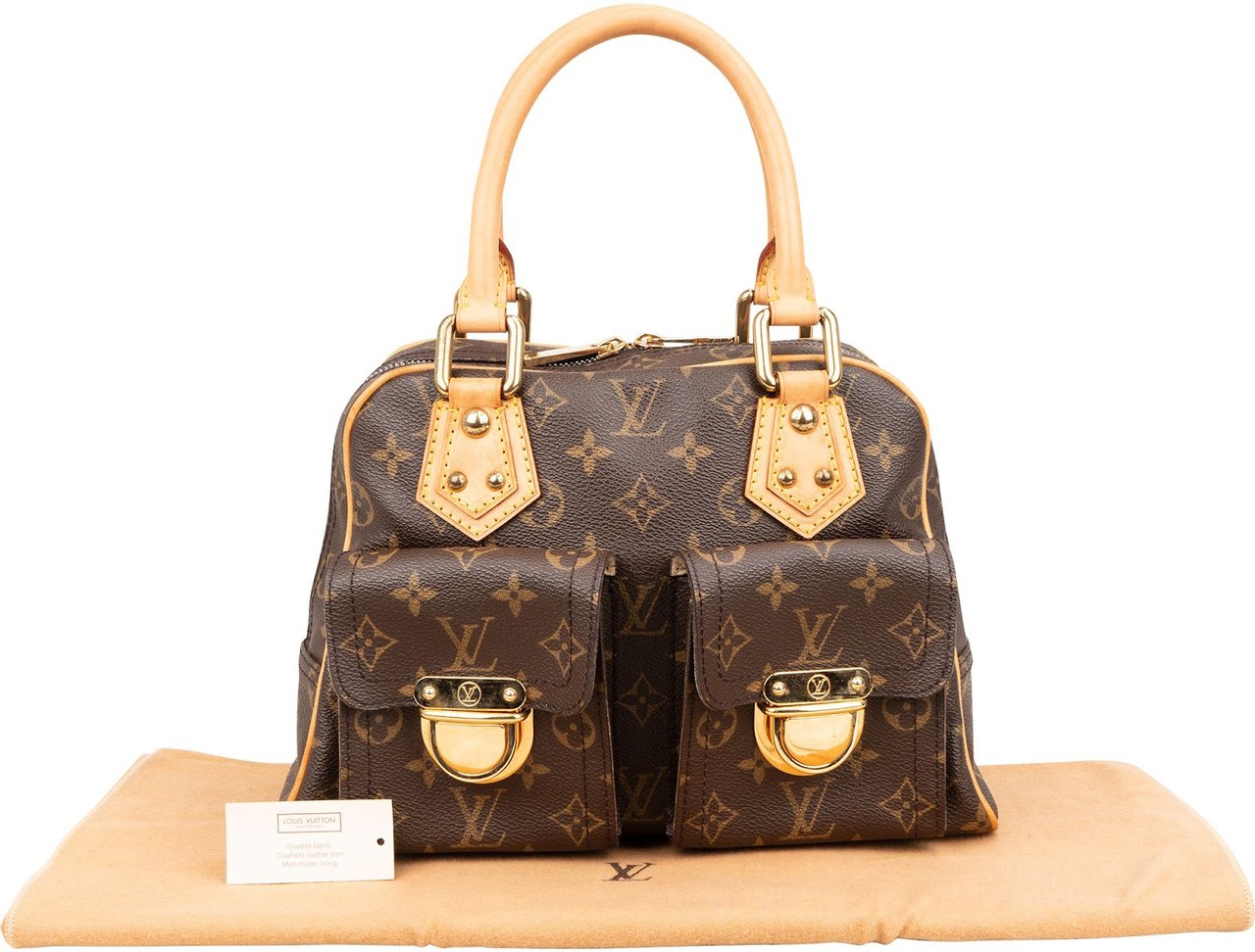 Louis Vuitton Monogram Canvas Manhattan PM Handbag Bruin