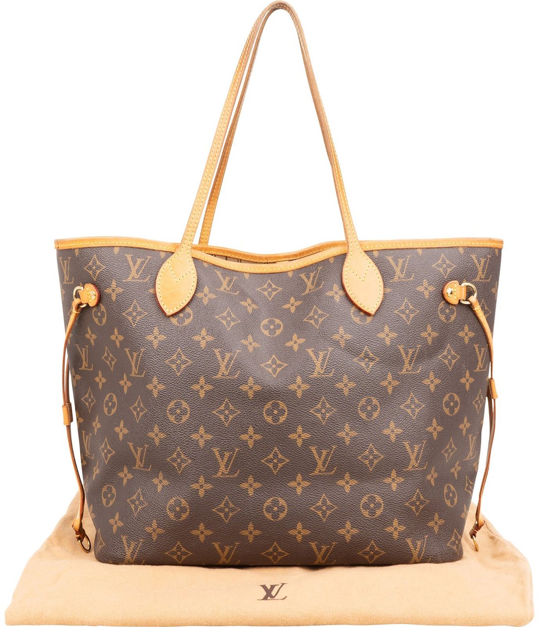Louis Vuitton Monogram Canvas Neverfull MM Shoulder Bag Bruin