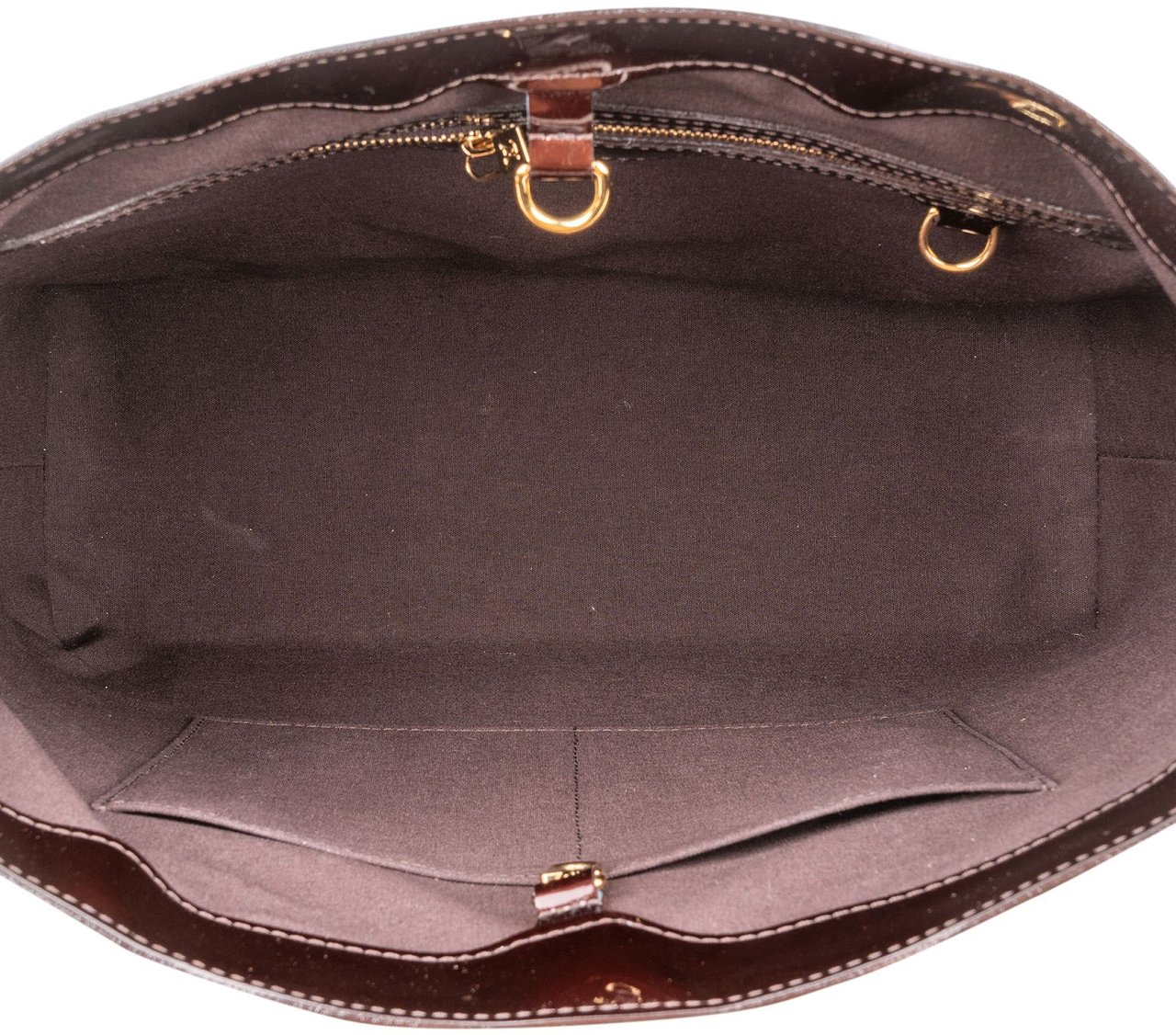 Louis Vuitton Monogram Vernis Wilshire MM Handbag Bruin