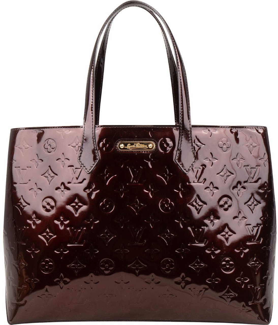 Louis Vuitton Monogram Vernis Wilshire MM Handbag Bruin
