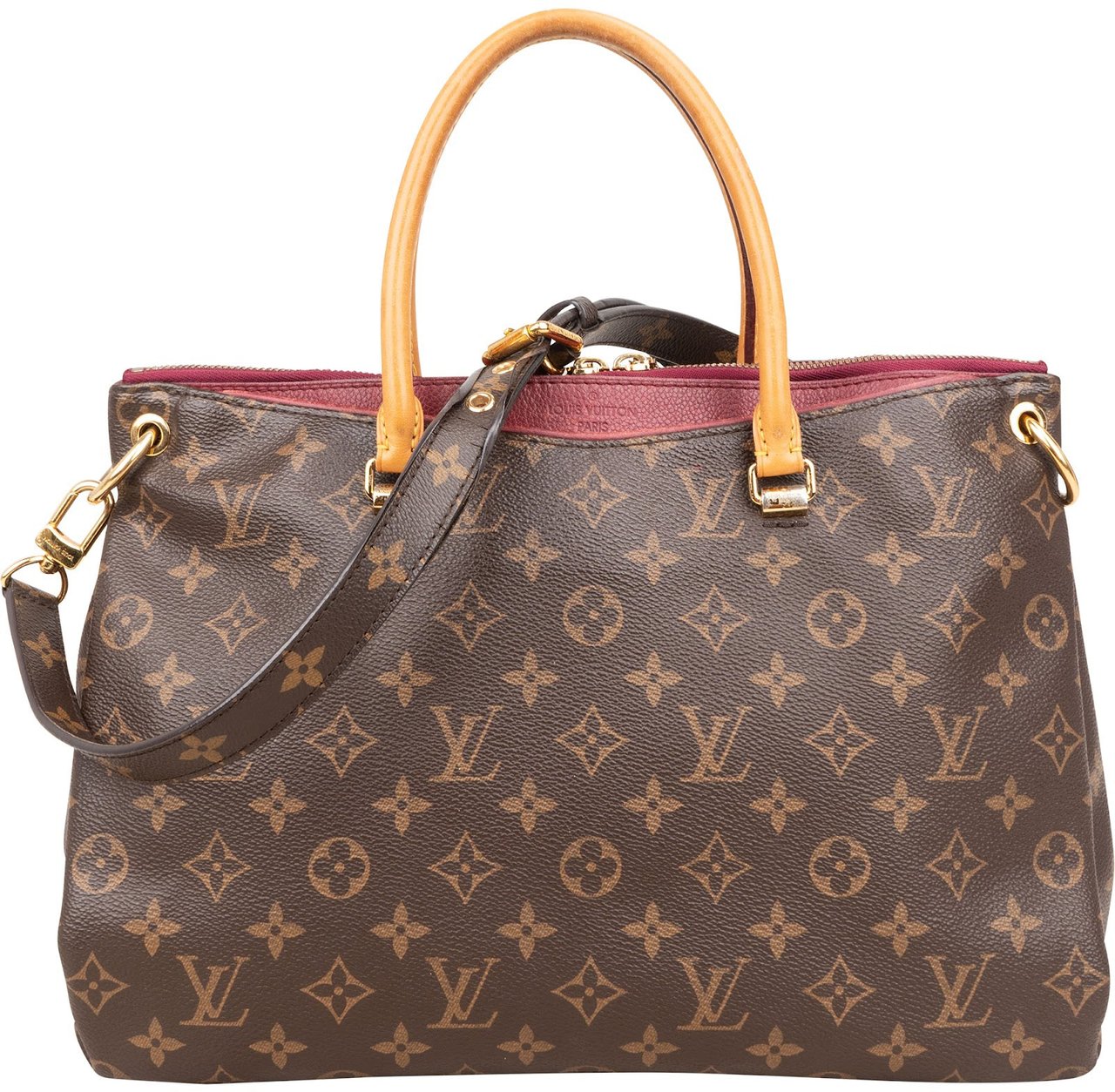 Louis Vuitton Monogram Canvas Pallas MM Handbag Bruin