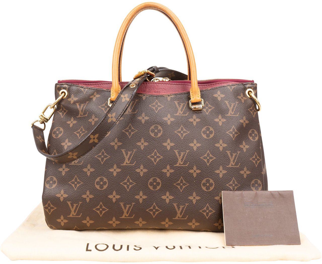 Louis Vuitton Monogram Canvas Pallas MM Handbag Bruin