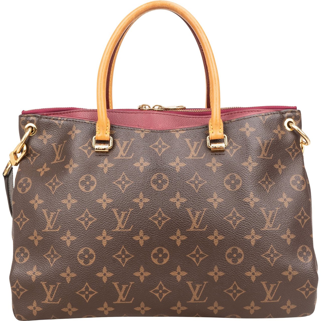 Louis Vuitton Monogram Canvas Pallas MM Handbag Bruin