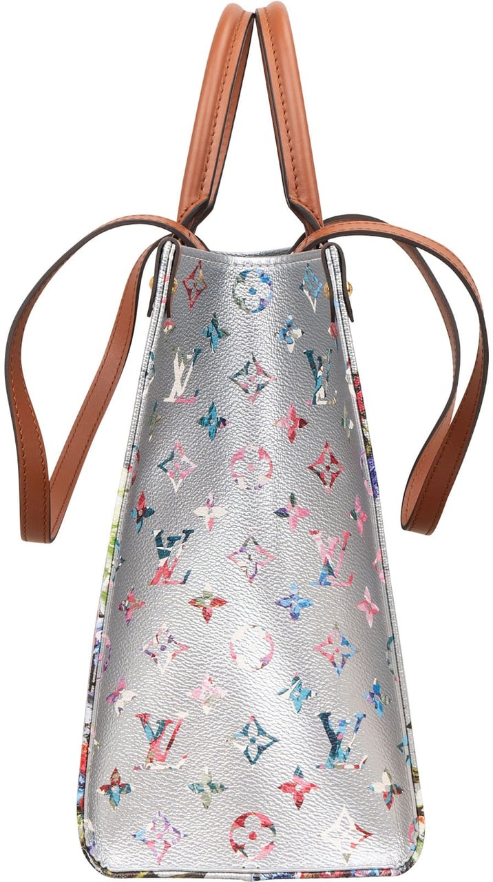 Louis Vuitton Limited Monogram Tufted Garden Urs Fischer OnTheGo MM Shoulder Bag Zilver