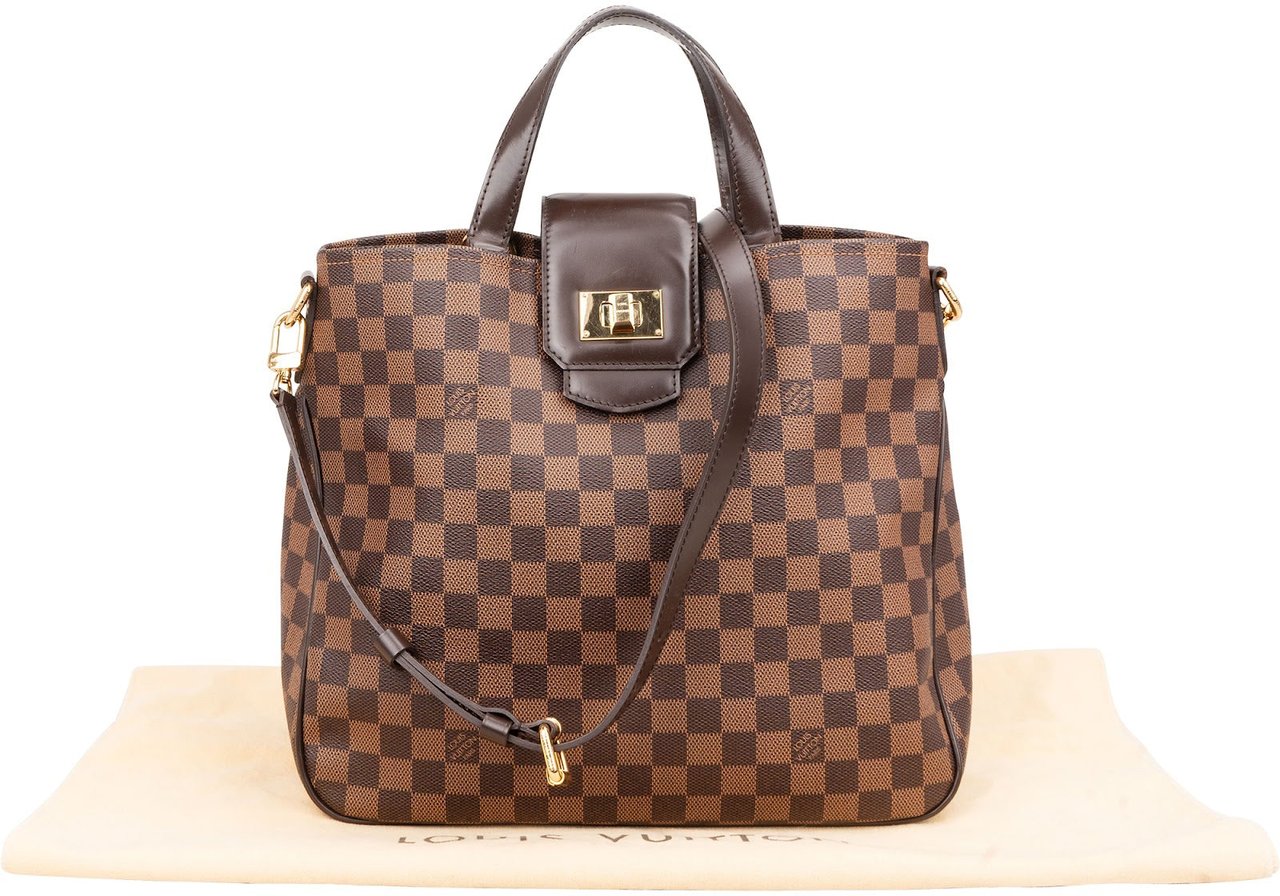 Louis Vuitton Monogram Damier Ebene Rosebery Cabas Handbag Bruin