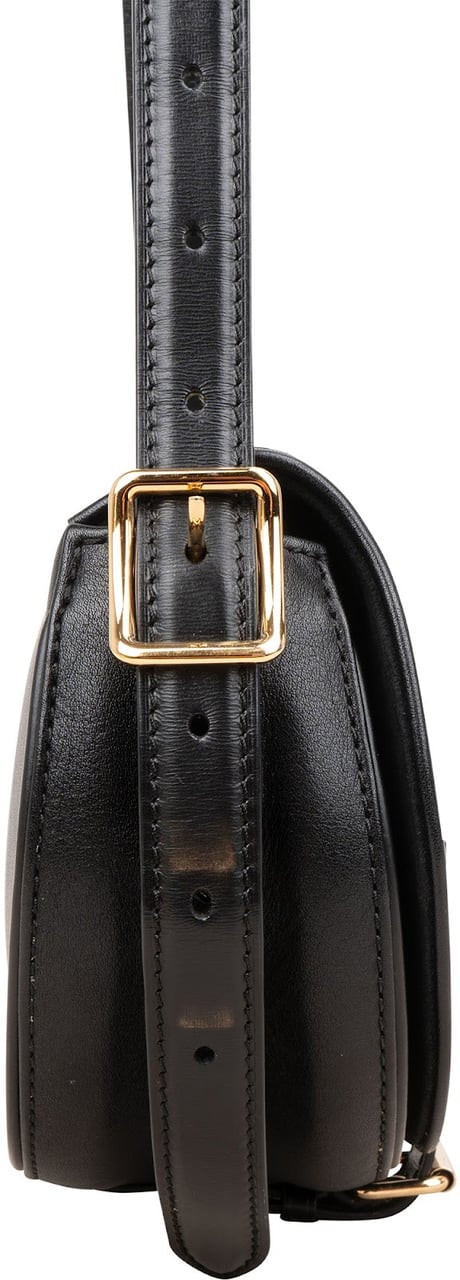 Louis Vuitton Black Calfskin Tambourin Crossbody Bag Zwart