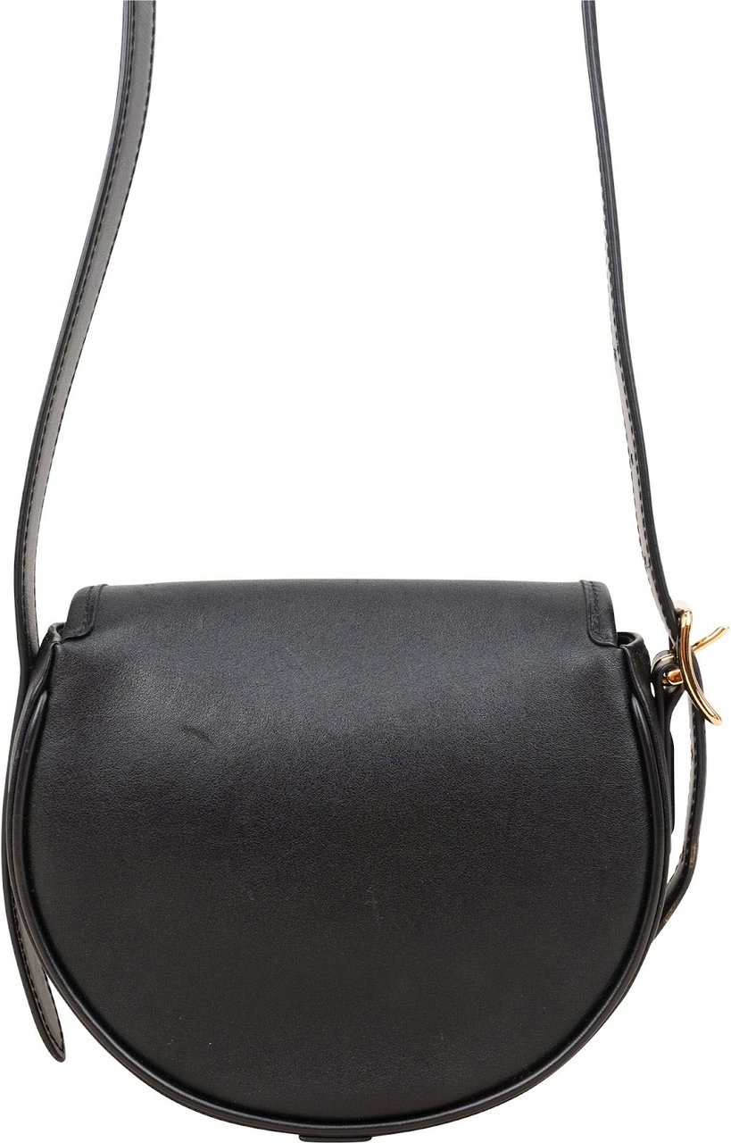 Louis Vuitton Black Calfskin Tambourin Crossbody Bag Zwart