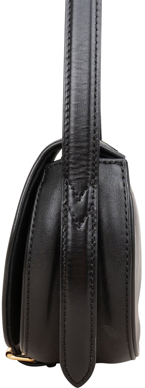 Louis Vuitton Black Calfskin Tambourin Crossbody Bag Zwart