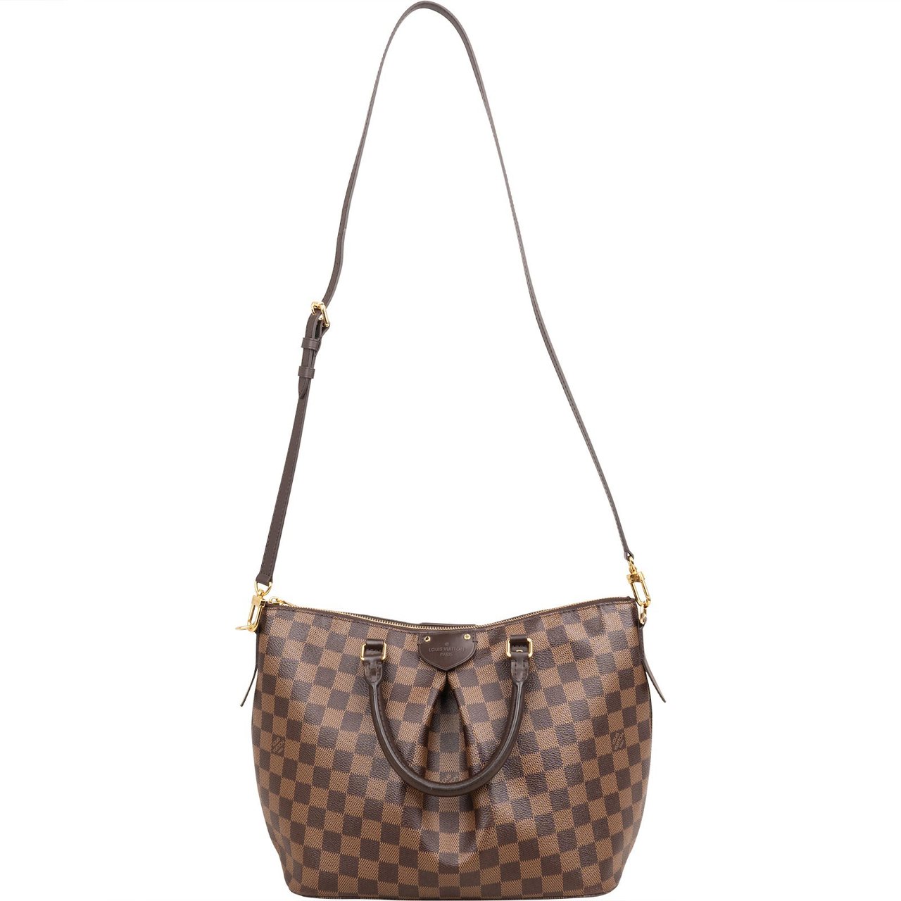 Louis Vuitton Monogram Damier Ebene Siena MM Handbag Bruin