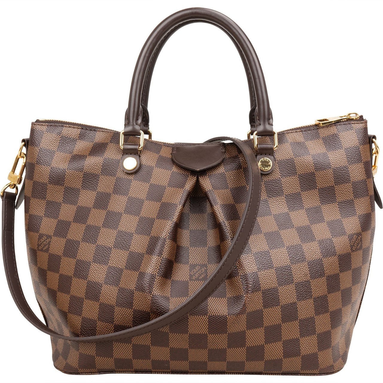 Louis Vuitton Monogram Damier Ebene Siena MM Handbag Bruin