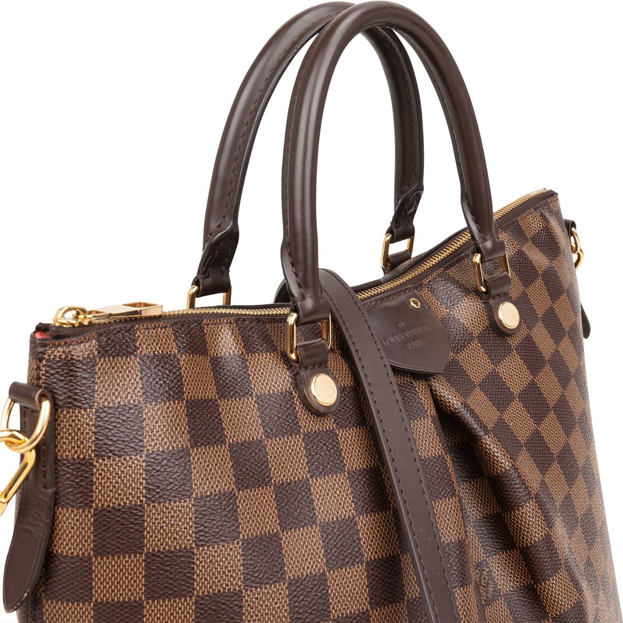 Louis Vuitton Monogram Damier Ebene Siena MM Handbag Bruin
