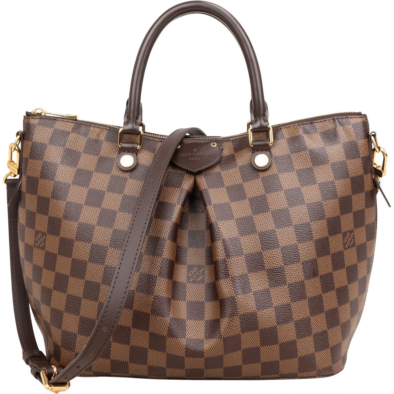 Louis Vuitton Monogram Damier Ebene Siena MM Handbag Bruin