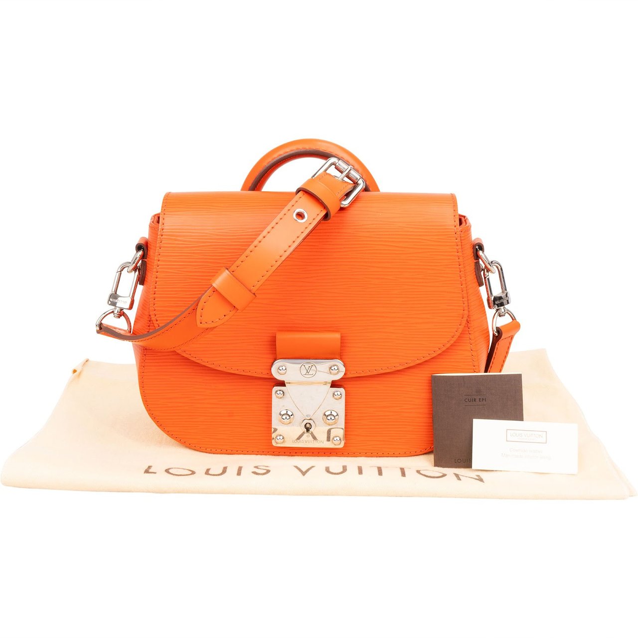 Louis Vuitton Orange Epi Leather Eden PM Shoulder Handbag Oranje