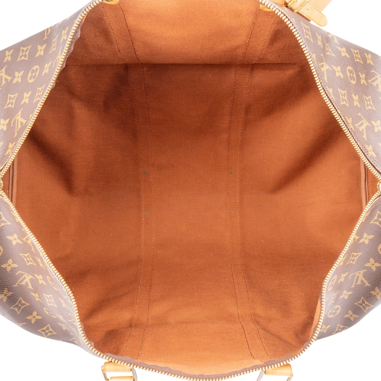 Louis Vuitton Monogram Canvas Keepall 60 Bandoulière Travel Bag Bruin