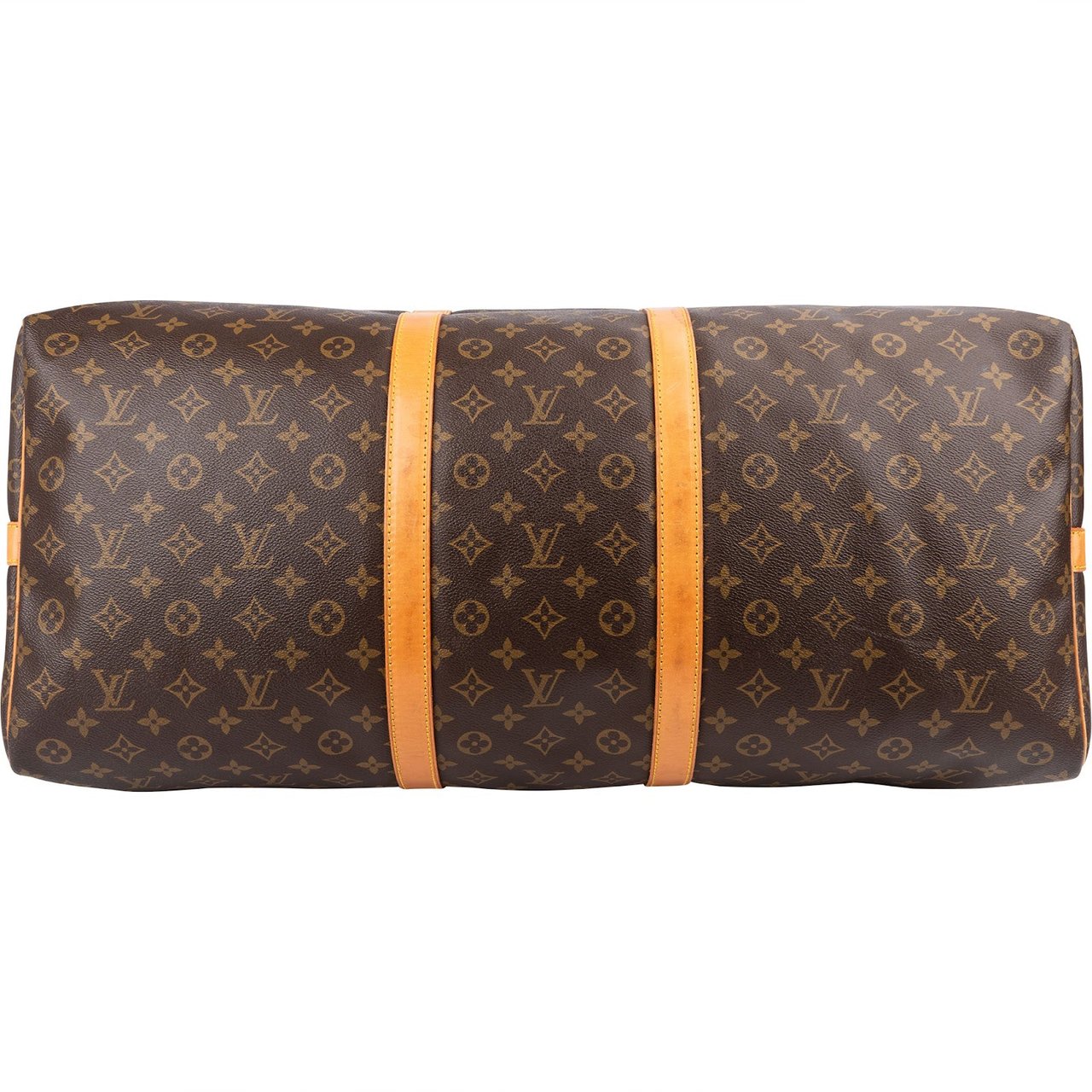 Louis Vuitton Monogram Canvas Keepall 60 Bandoulière Travel Bag Bruin