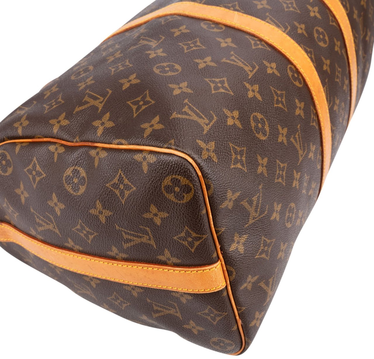 Louis Vuitton Monogram Canvas Keepall 45 Bandoulière Travel Bag Bruin