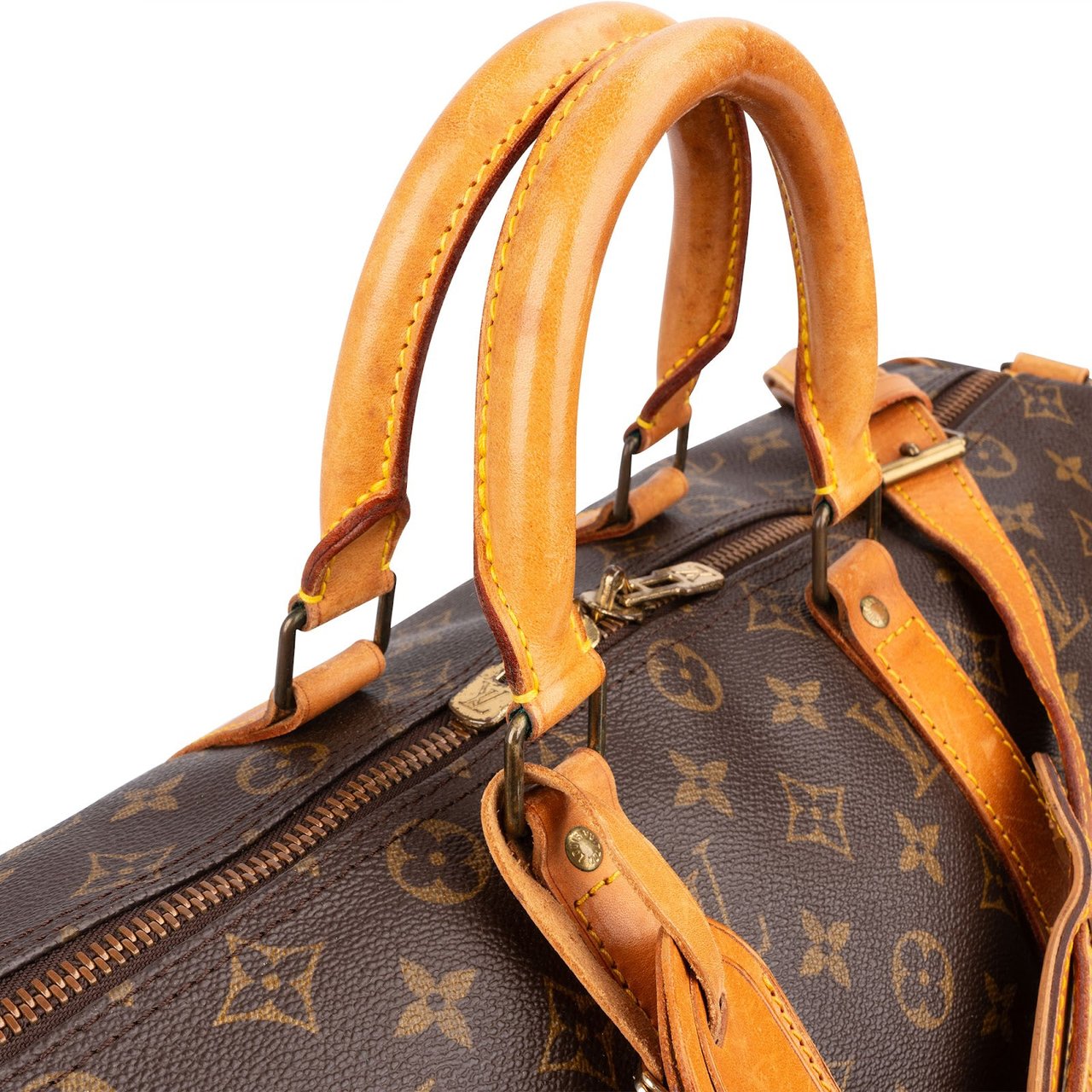 Louis Vuitton Monogram Canvas Keepall 45 Bandoulière Travel Bag Bruin