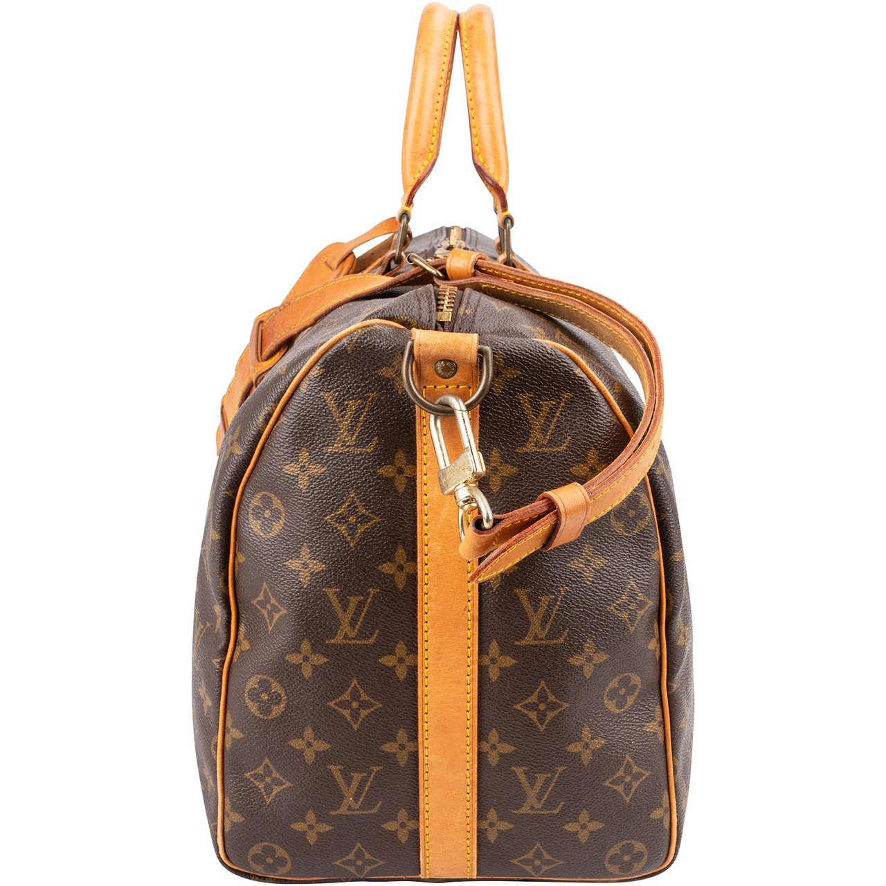 Louis Vuitton Monogram Canvas Keepall 45 Bandoulière Travel Bag Bruin