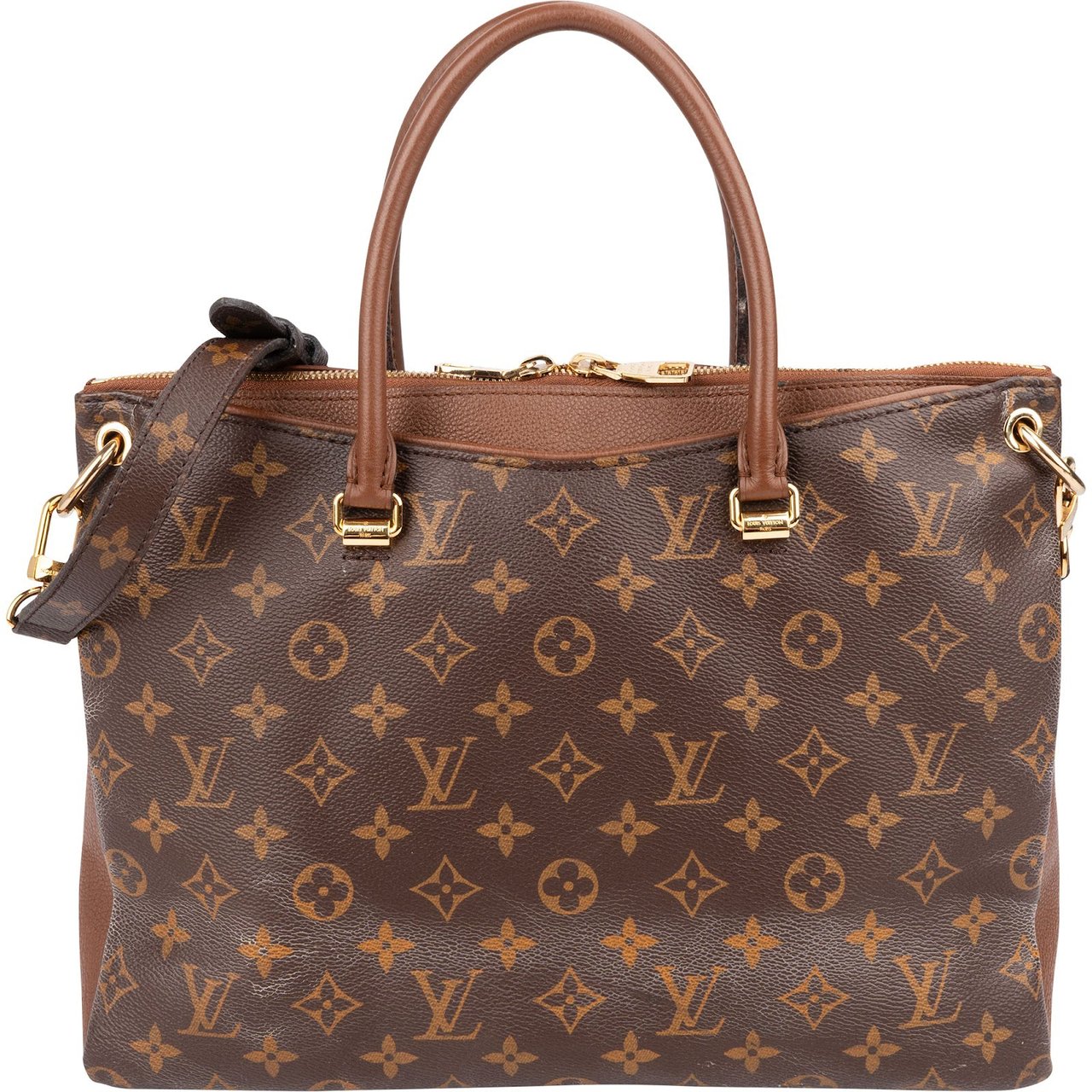 Louis Vuitton Monogram Canvas Pallas MM Handbag Bruin