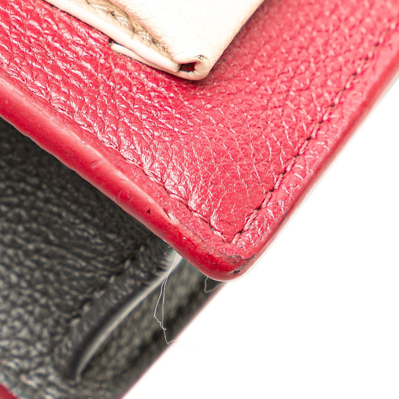 Louis Vuitton Bicolor Leather MyLockMe Chain Pochette Rood