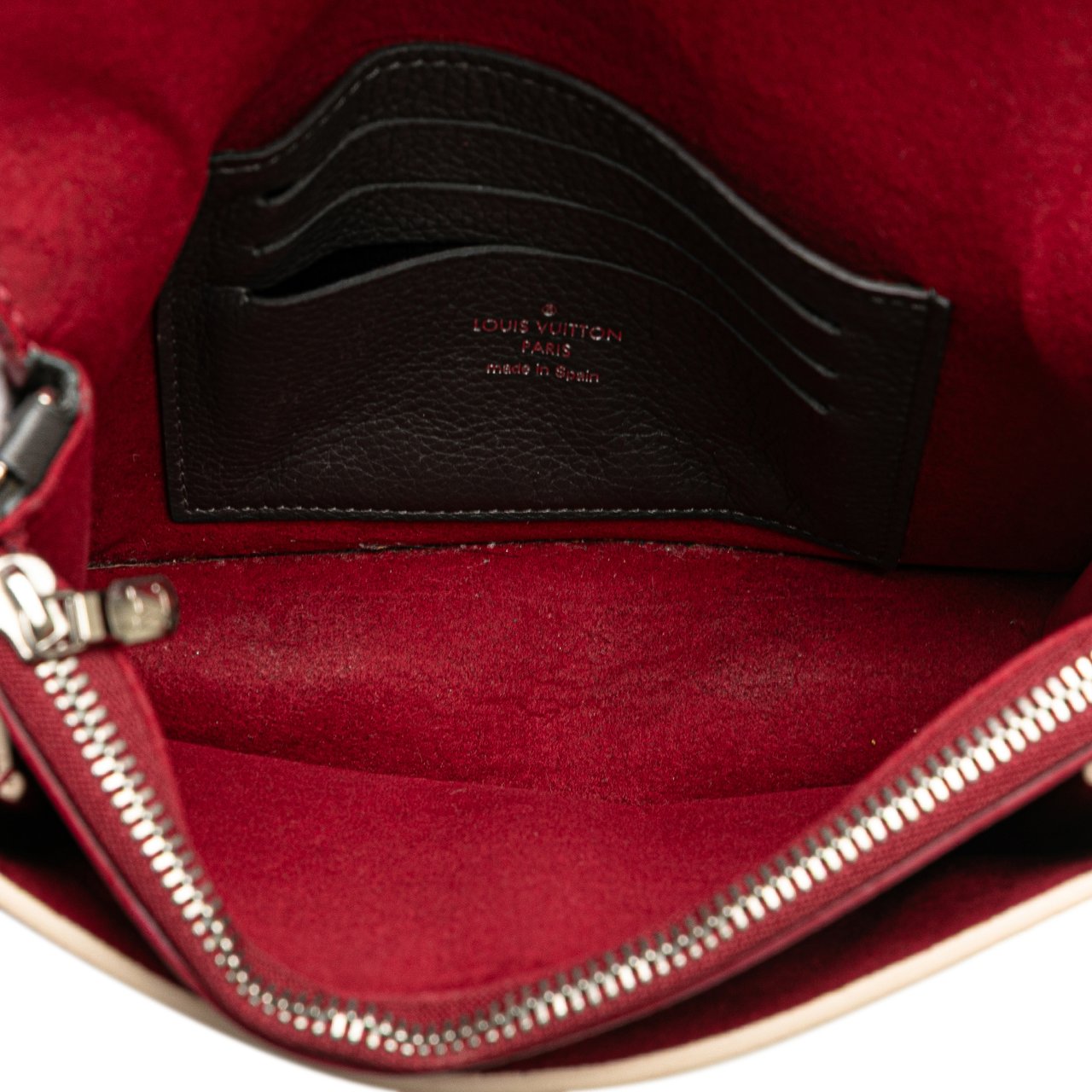 Louis Vuitton Bicolor Leather MyLockMe Chain Pochette Rood
